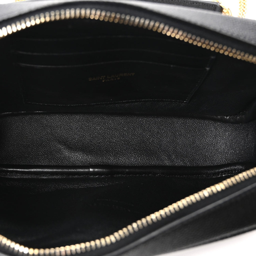 Grain De Poudre Matelasse Monogram Mini Lou Camera Bag Black