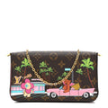 Monogram 2021 Christmas Animation Hollywood Pochette Felicie Chain Wallet Fuchsia