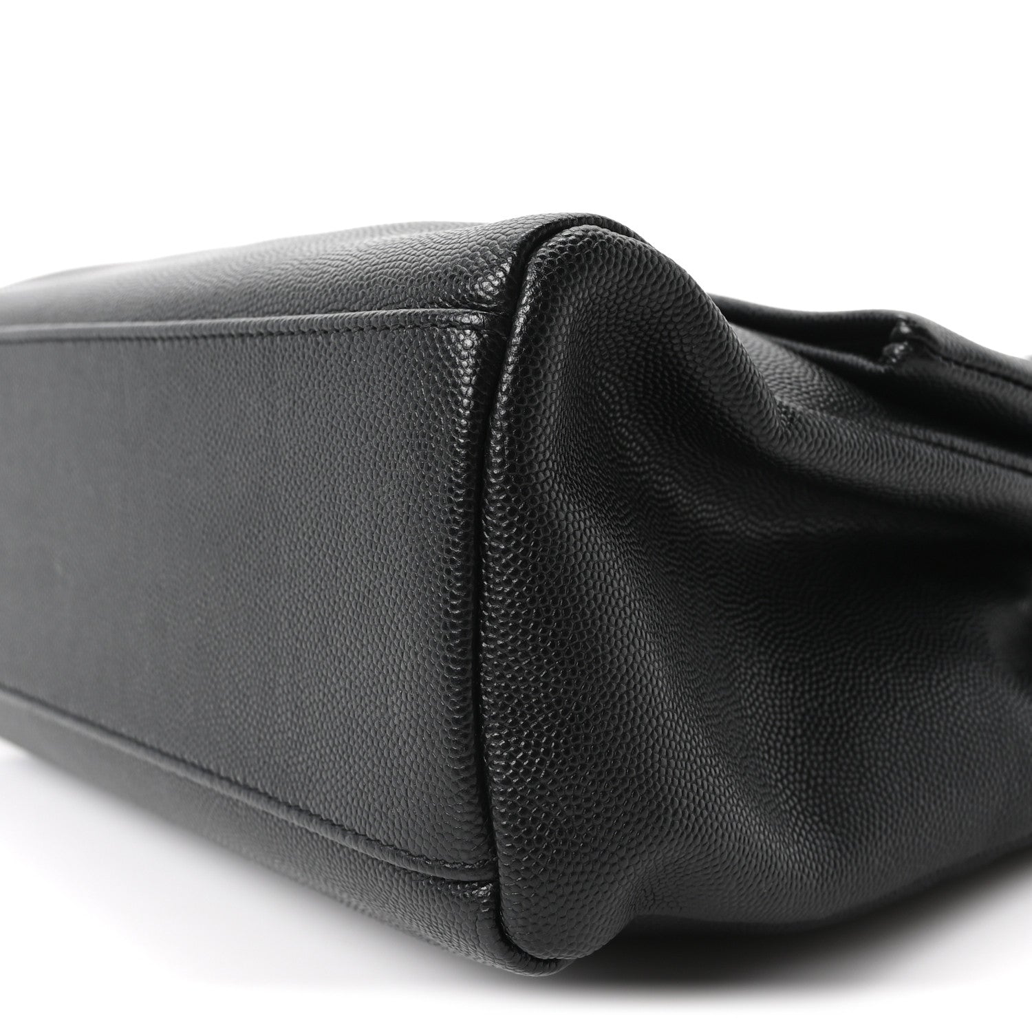 Grain De Poudre Medium West Hollywood Monogram Fold-Over Black