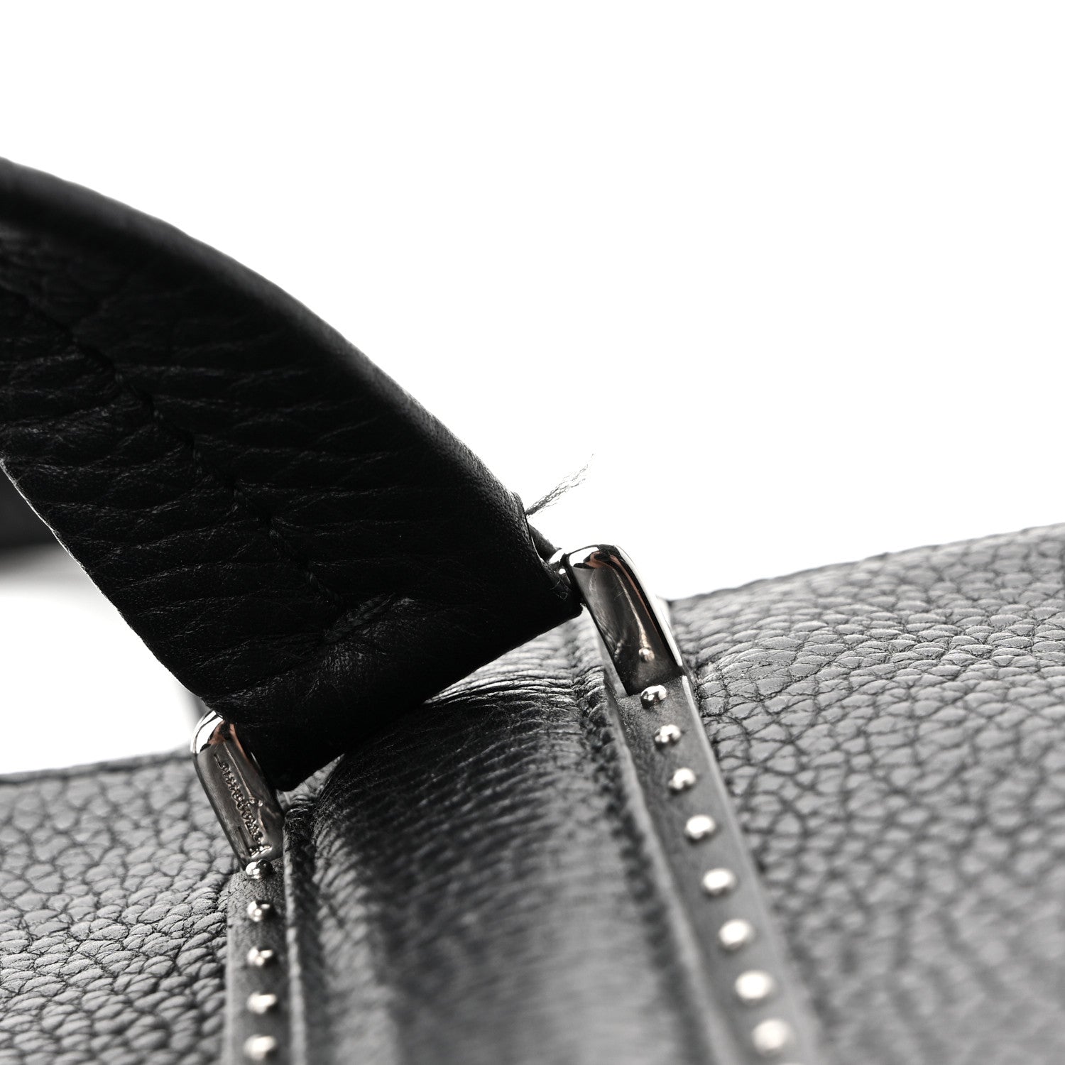 Calfskin Studded Firenze Briefcase Black