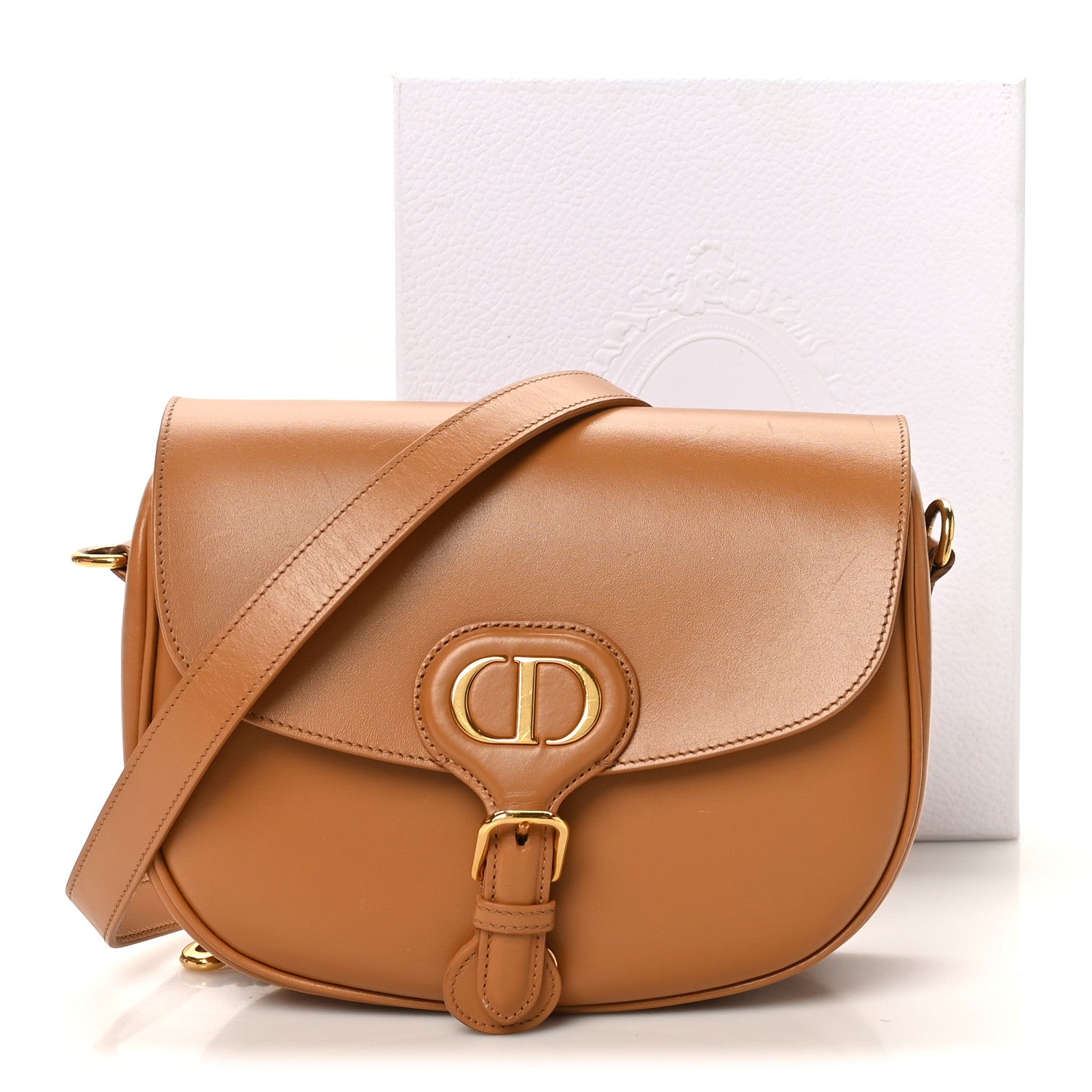 Box Calfskin Medium Bobby Flap Camel