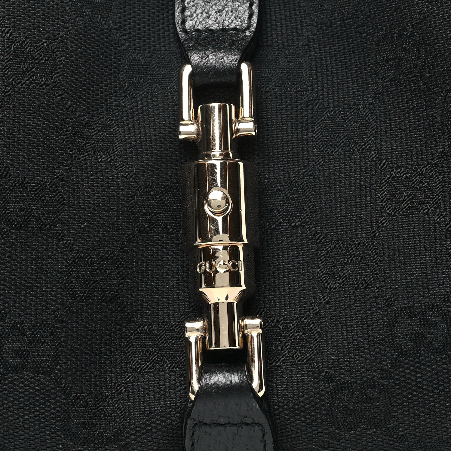 Monogram Calfskin Large Bardot Tote Black