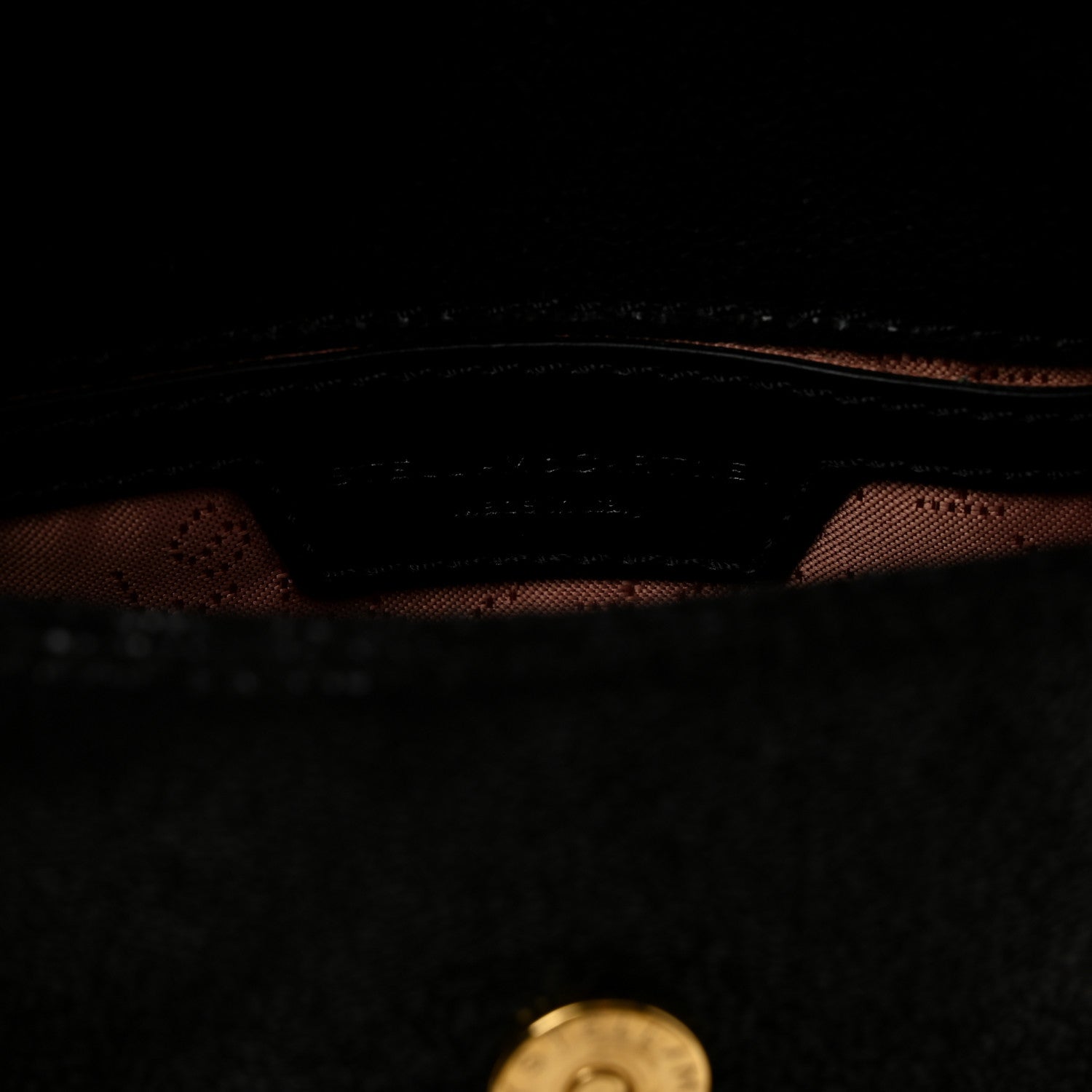 Shaggy Deer Tiny Fold Over Falabella Tote Black