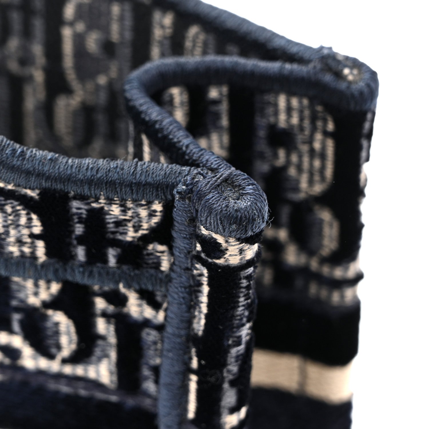 Velvet Oblique Mini Book Tote Blue Multicolor