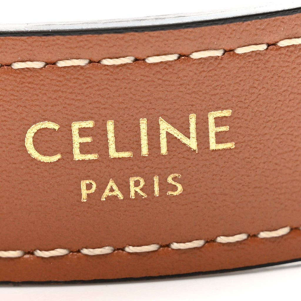 Triomphe Canvas Calfskin Ava Shoulder Bag Tan