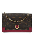 Monogram Flore Chain Wallet Fuchsia