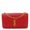 Grain De Poudre Medium Monogram Kate Satchel Red