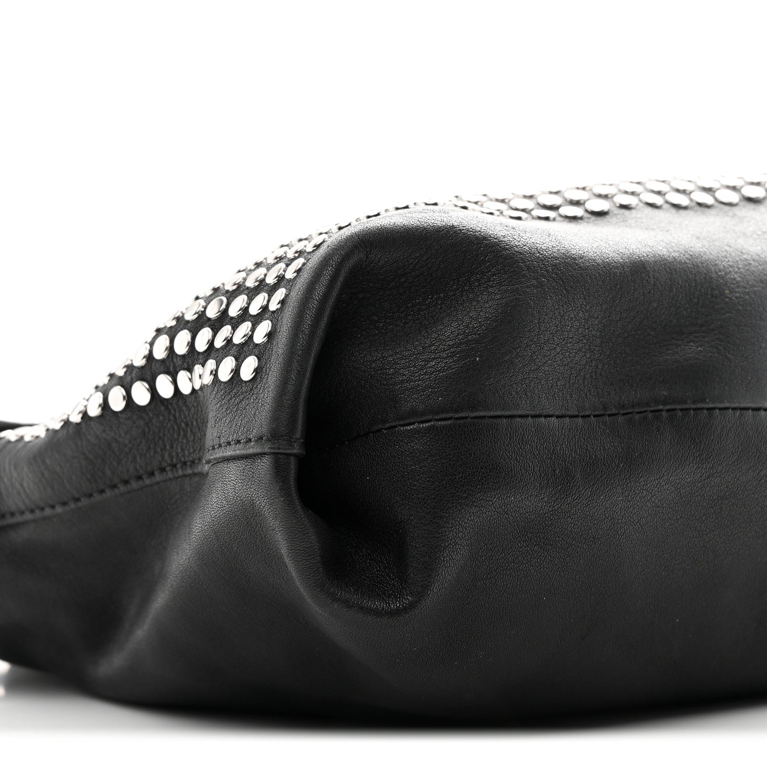 Calfskin Studded Dalston Shoulder Bag Black