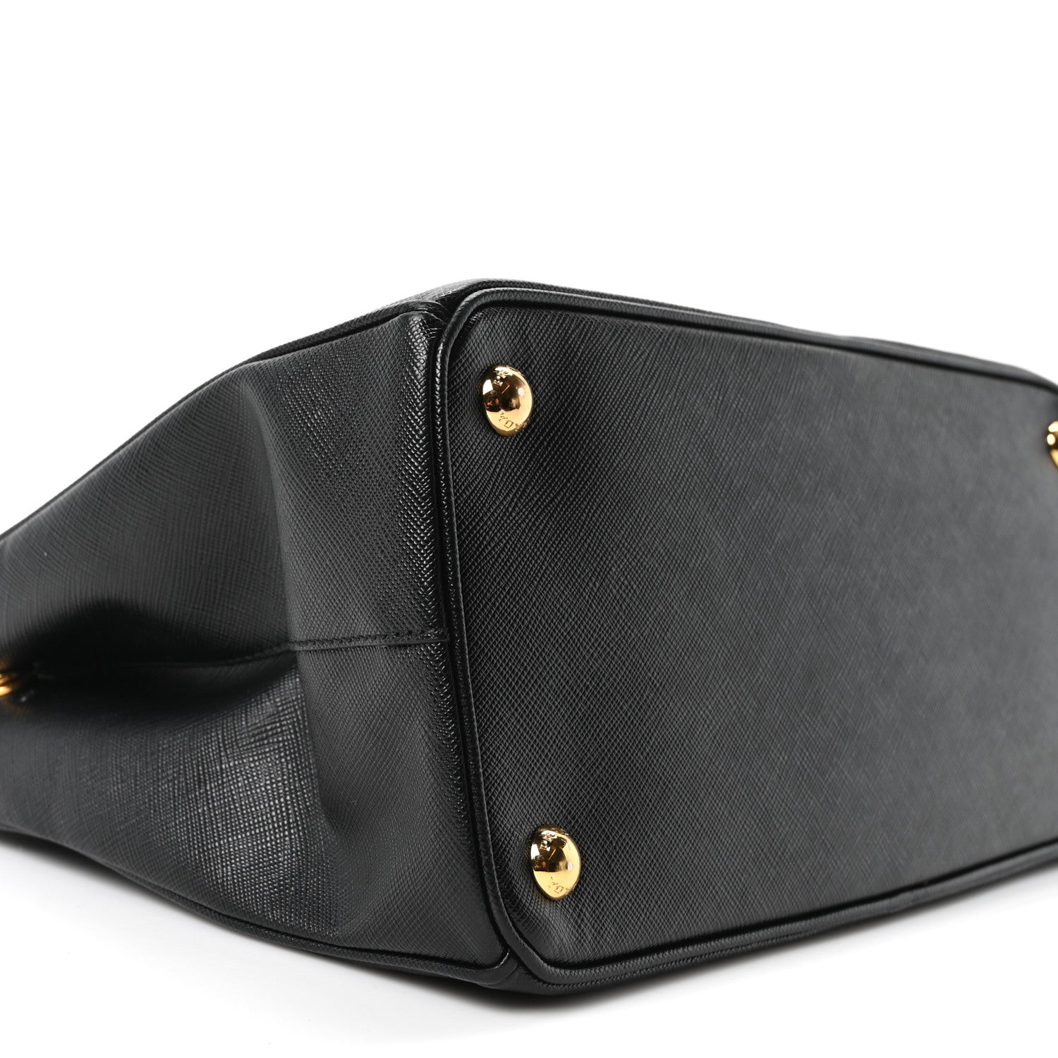 Saffiano Small Galleria Double Zip Tote Black
