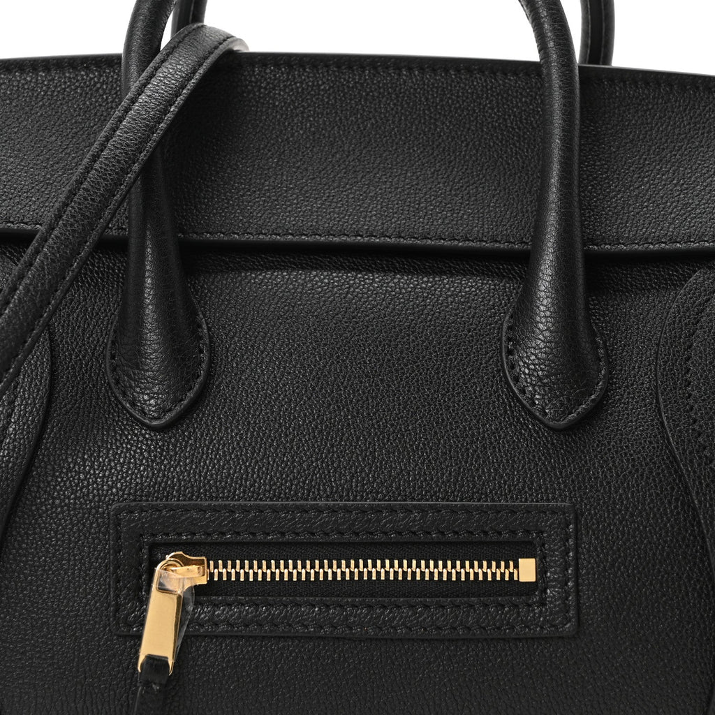 Grained Calfskin Little New Luggage Black