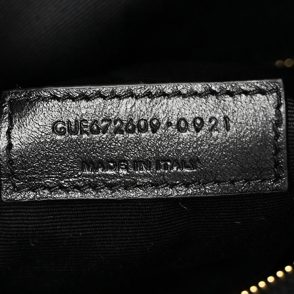 Lambskin Matelasse Monogram Joe Backpack Black