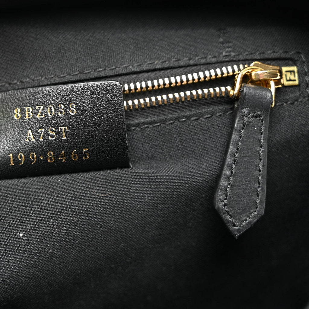 Shearling Macro FF 1974 Mini Backpack Tobacco Black