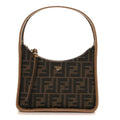 Fabric Jacquard Vitello Grace FF 1974 Mini Fendessence Shoulder Bag Tobacco Moro Ebano
