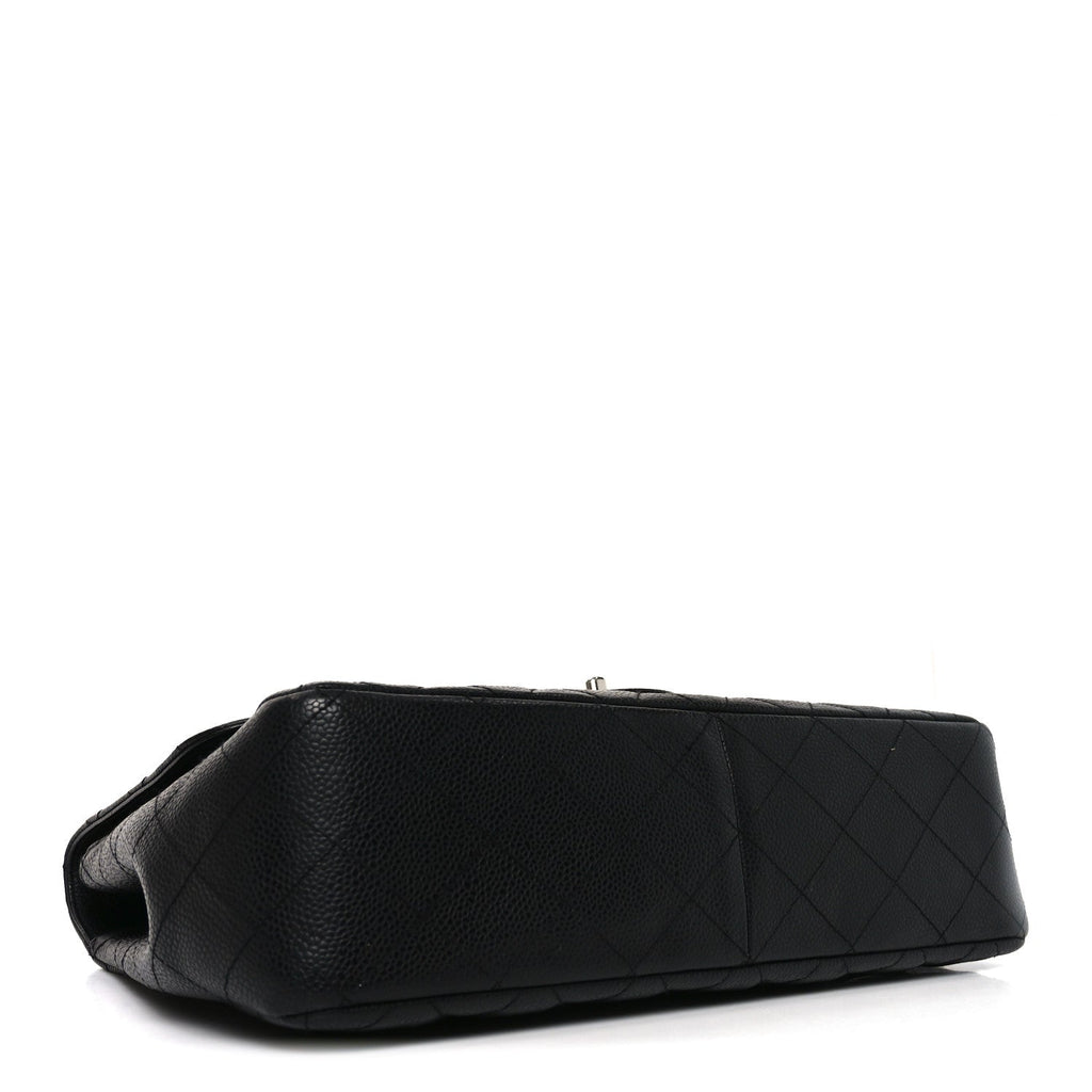 Caviar Quilted Jumbo Single Flap Black