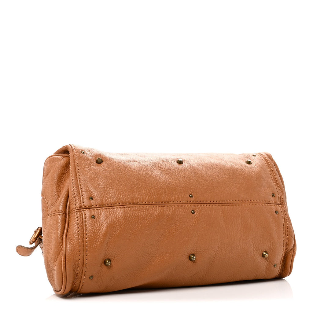 Calfskin Medium Paddington Satchel Tan