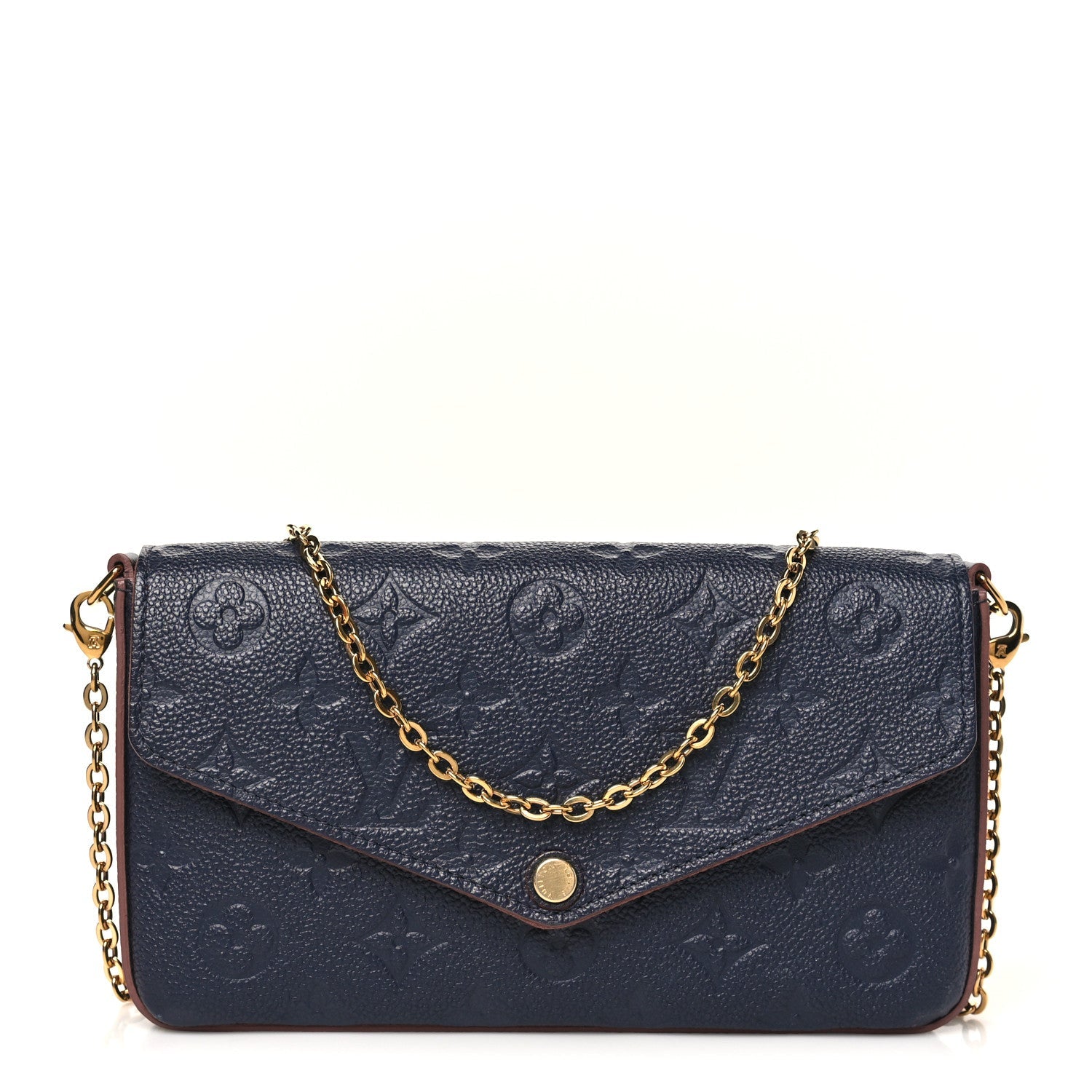 Empreinte Pochette Felicie Chain Wallet Marine Rouge