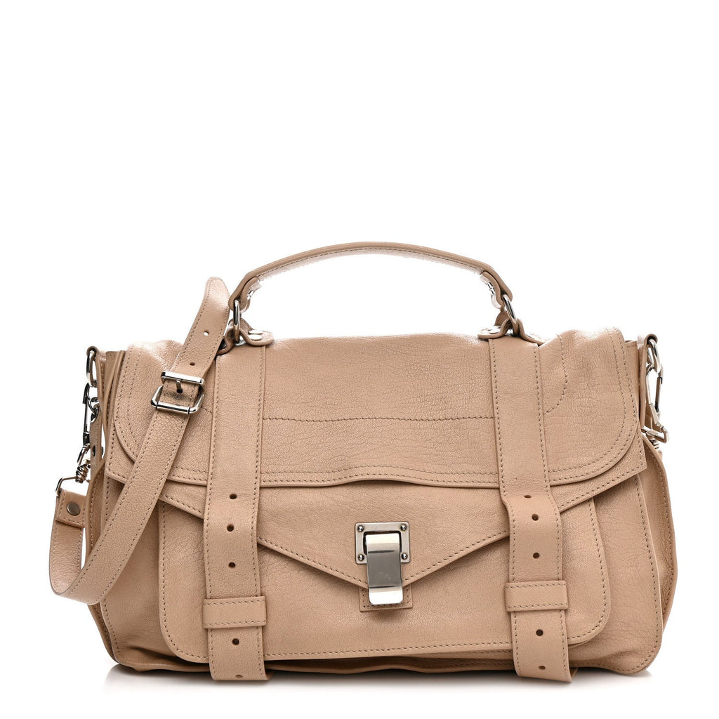 Lambskin Medium PS1 Satchel Nude