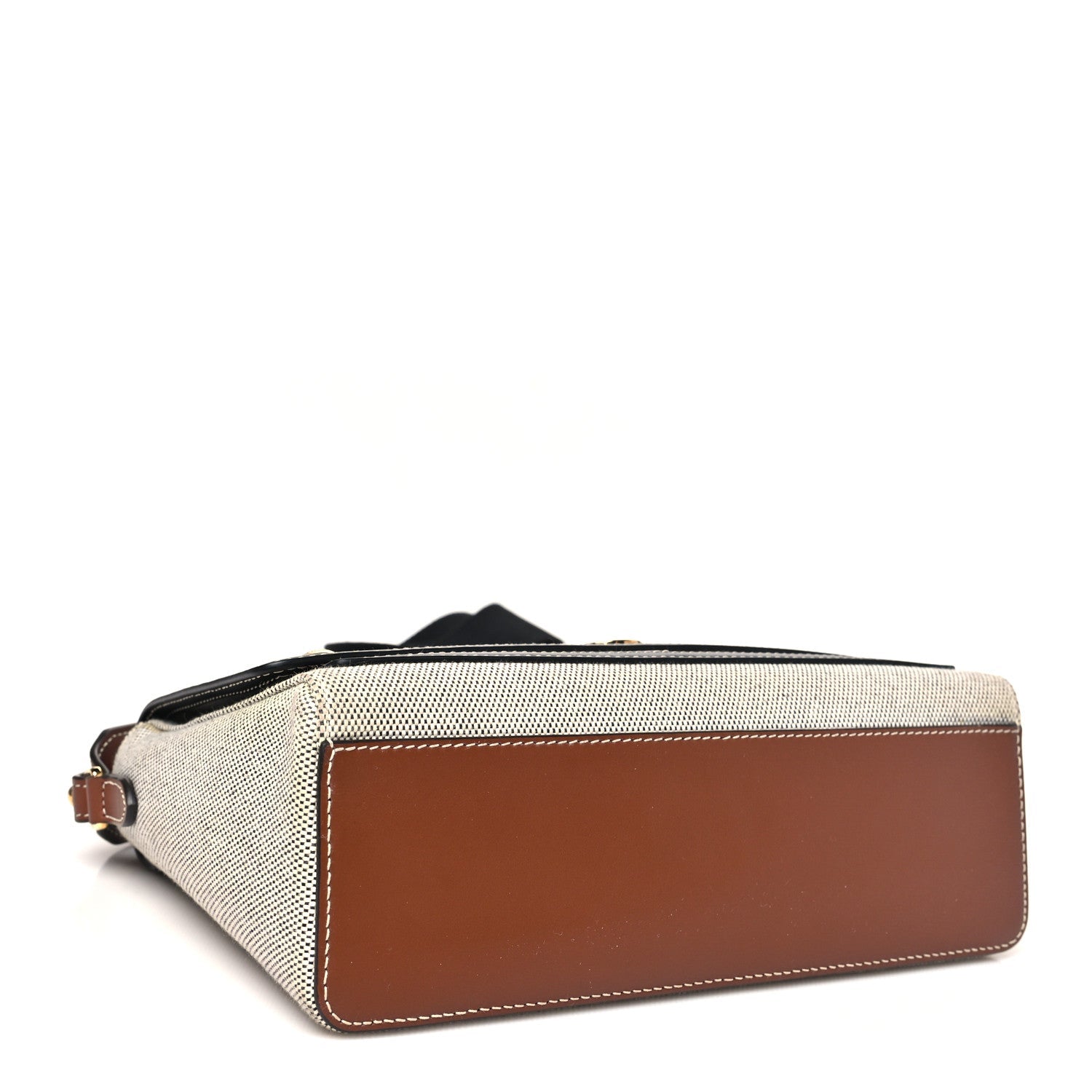 Canvas Horseferry Print Note Crossbody Bag Grey Black