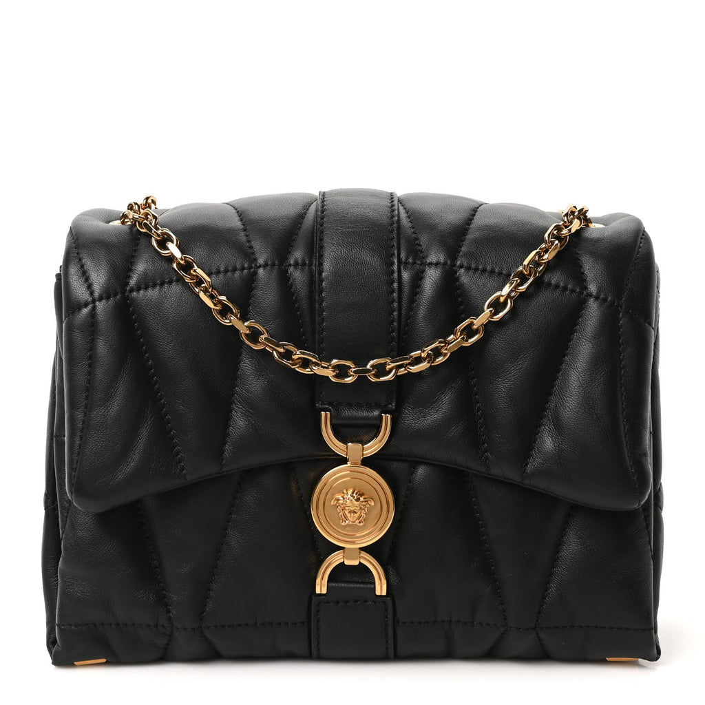 Nappa Quilted Kleio Shoulder Bag Black
