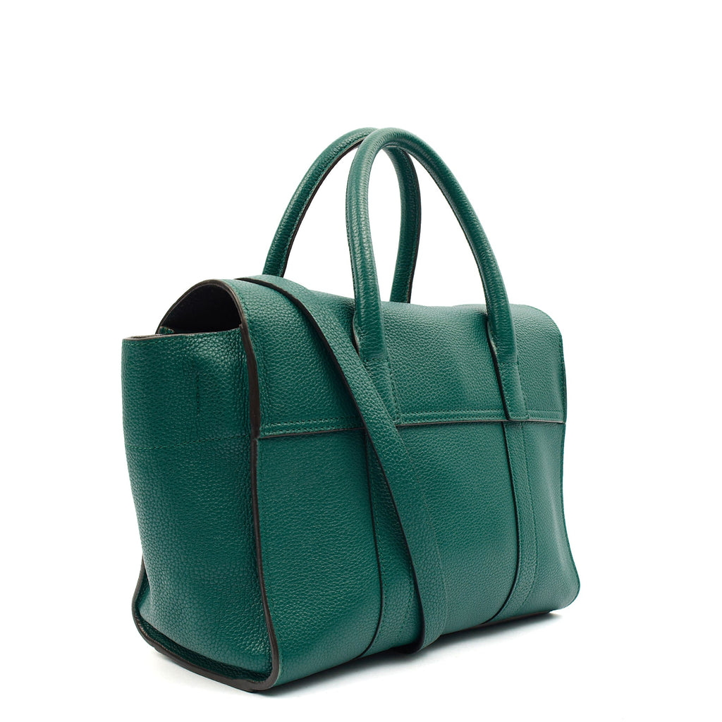 Mulberry Tote Bayswater with Strap- Small in Ocean Green, Leather