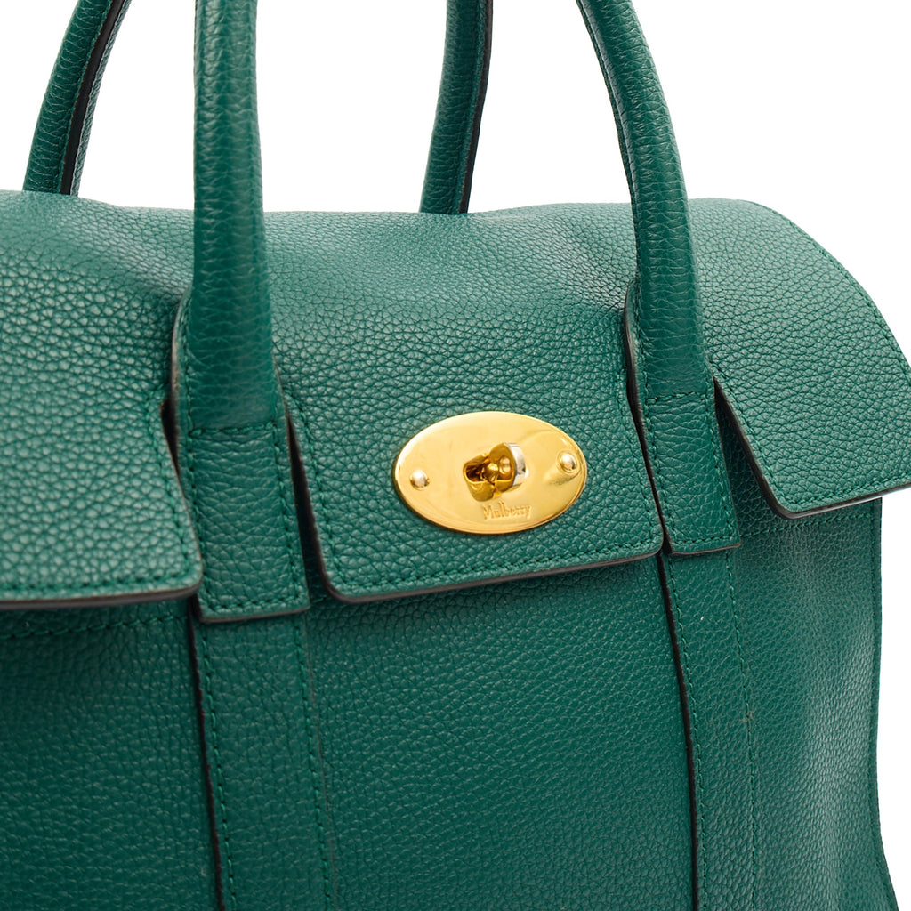 Mulberry Tote Bayswater with Strap- Small in Ocean Green, Leather