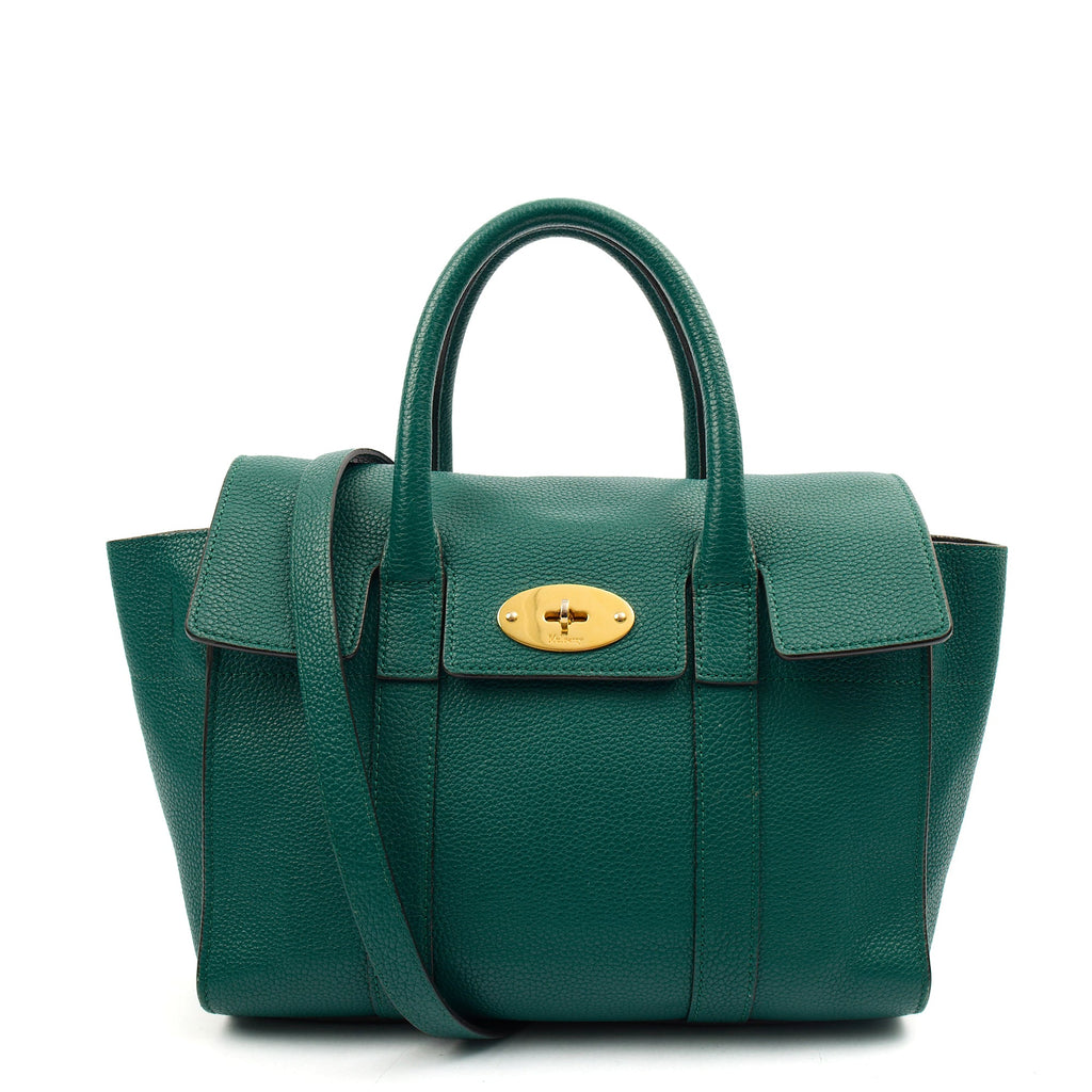 Mulberry Tote Bayswater with Strap- Small in Ocean Green, Leather