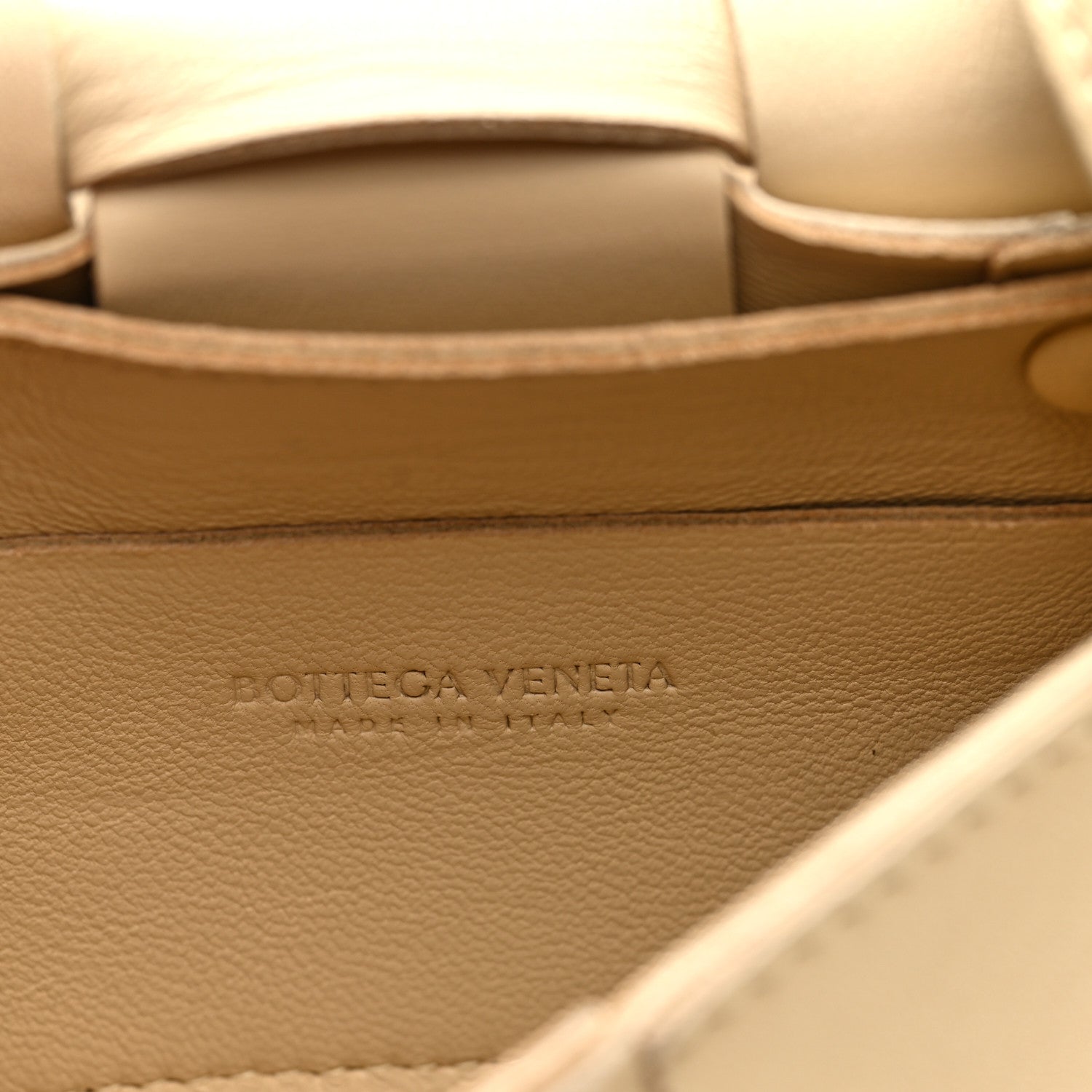 Lambskin Maxi Intrecciato Extra Mini Cassette Crossbody Bag  Porridge