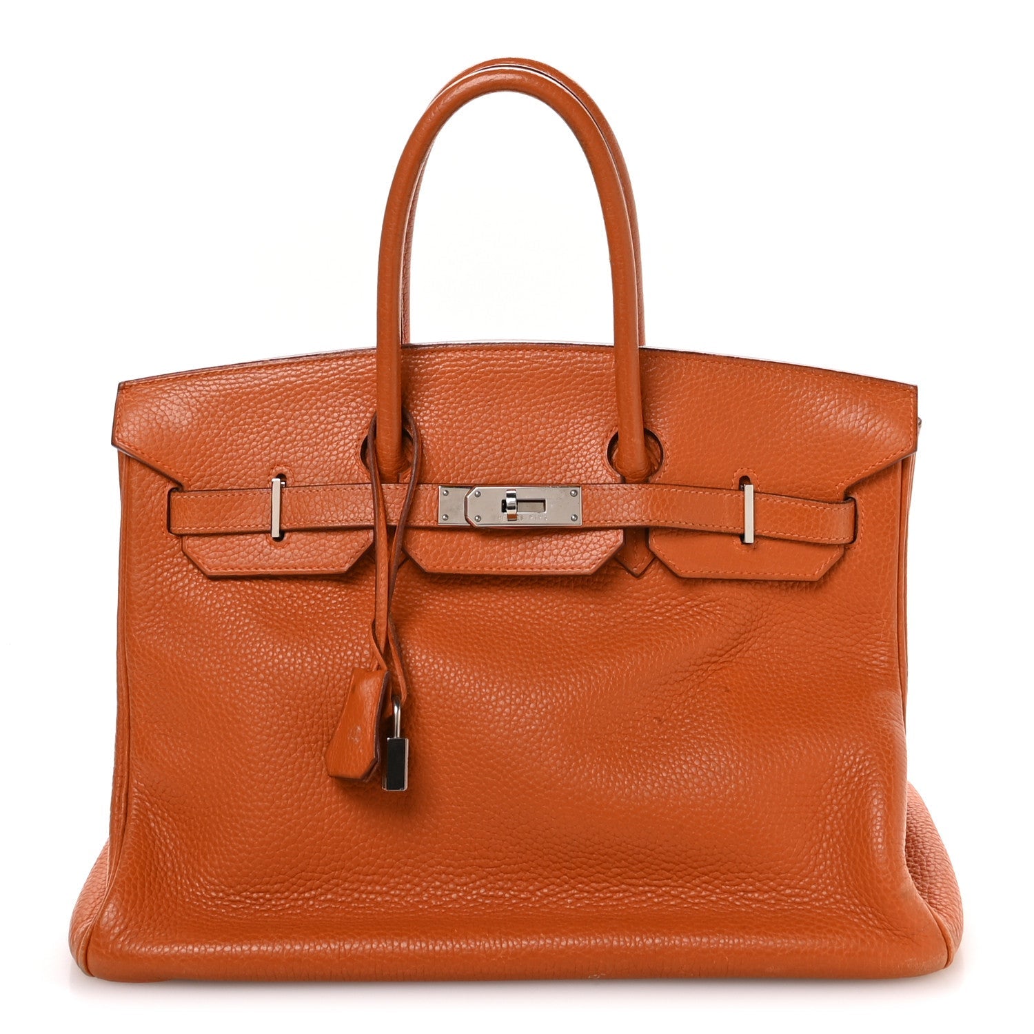 Taurillon Clemence Birkin 35 Orange