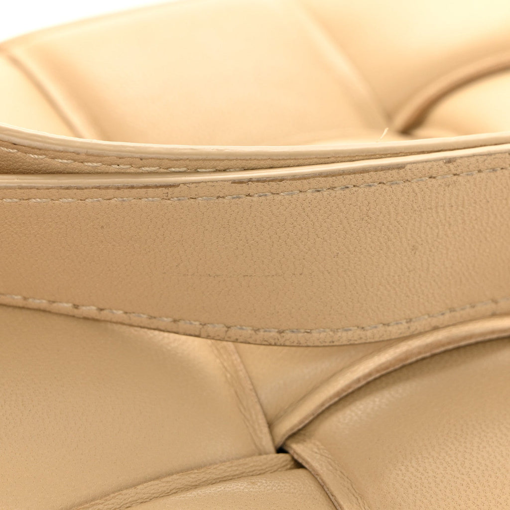 Nappa Maxi Intreccio Padded Cassette Crossbody Bag Porridge