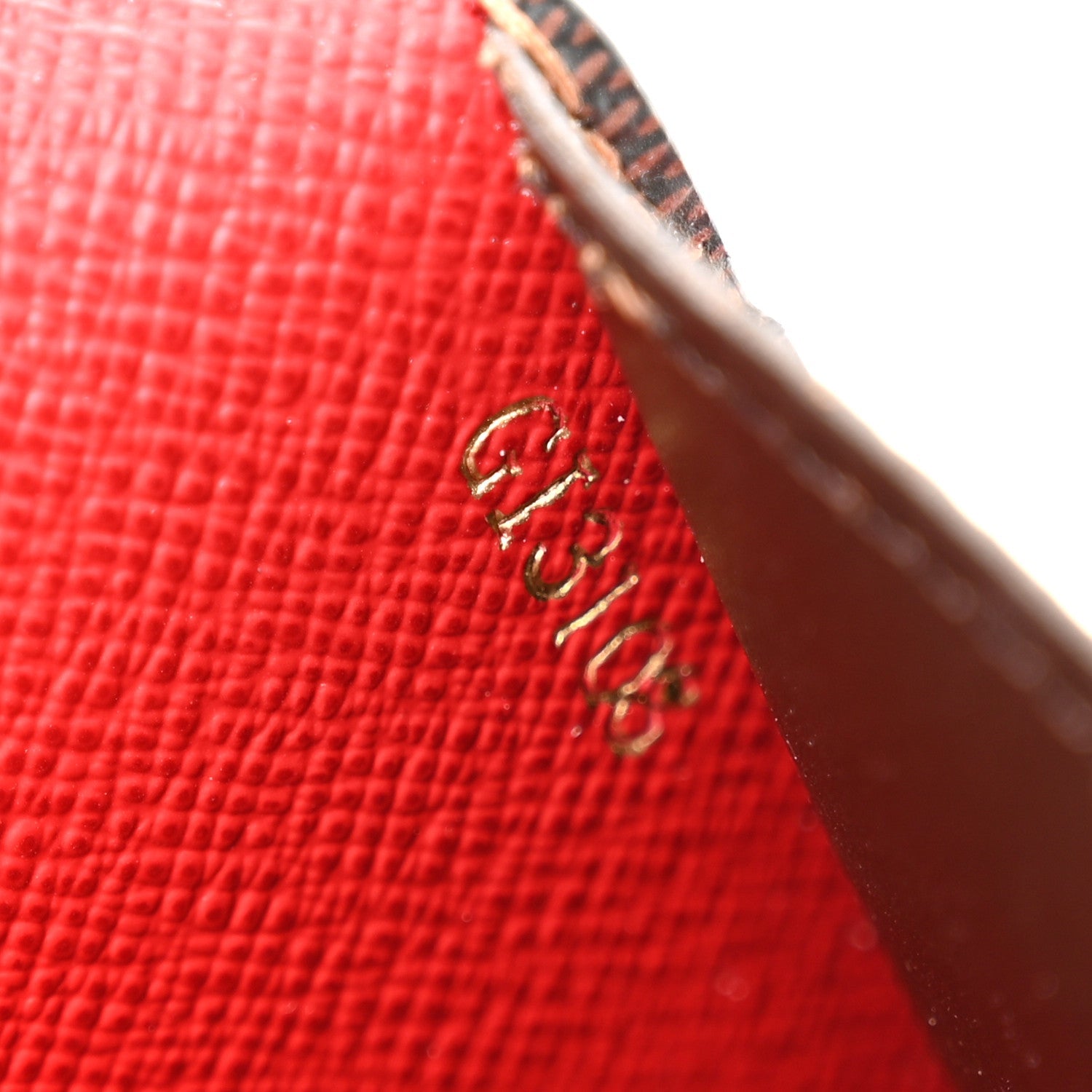 Damier Ebene Josephine Wallet Red