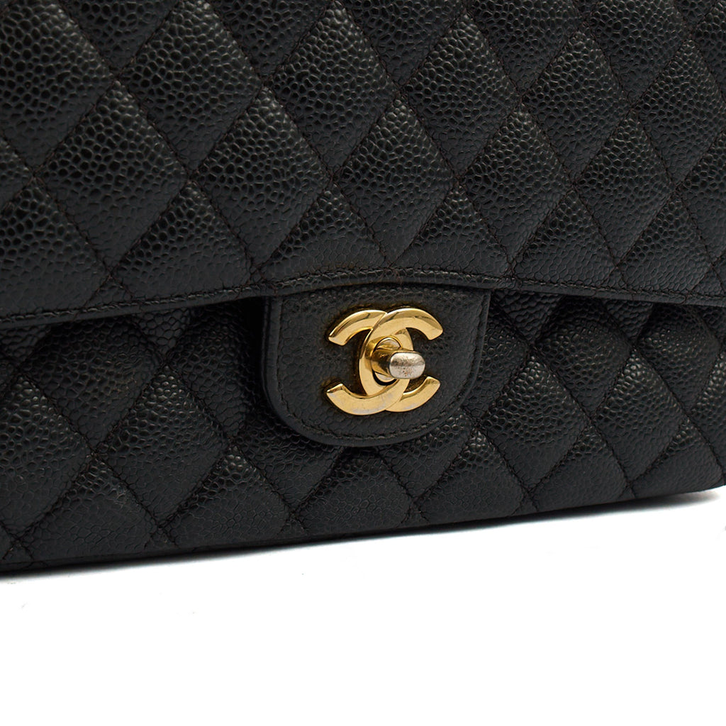Chanel Shoulder Bag Classic Double Flap - Medium in Black, Leather