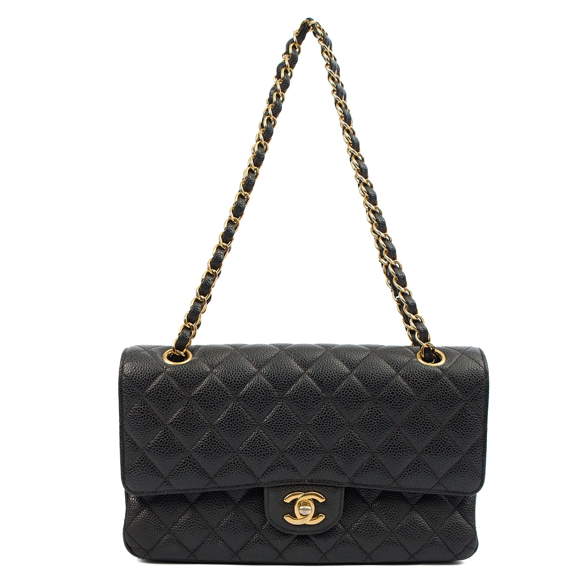 Chanel Shoulder Bag Classic Double Flap - Medium in Black, Leather