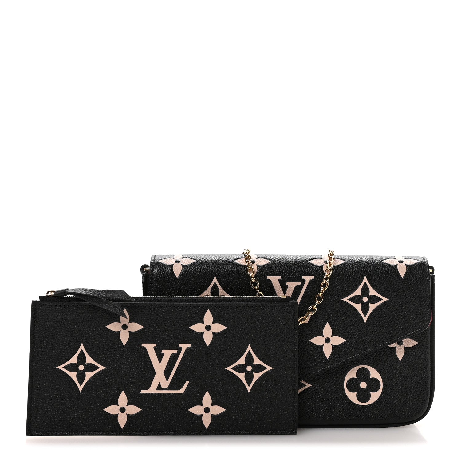 Empreinte Monogram Giant Felicie Pochette Black Beige