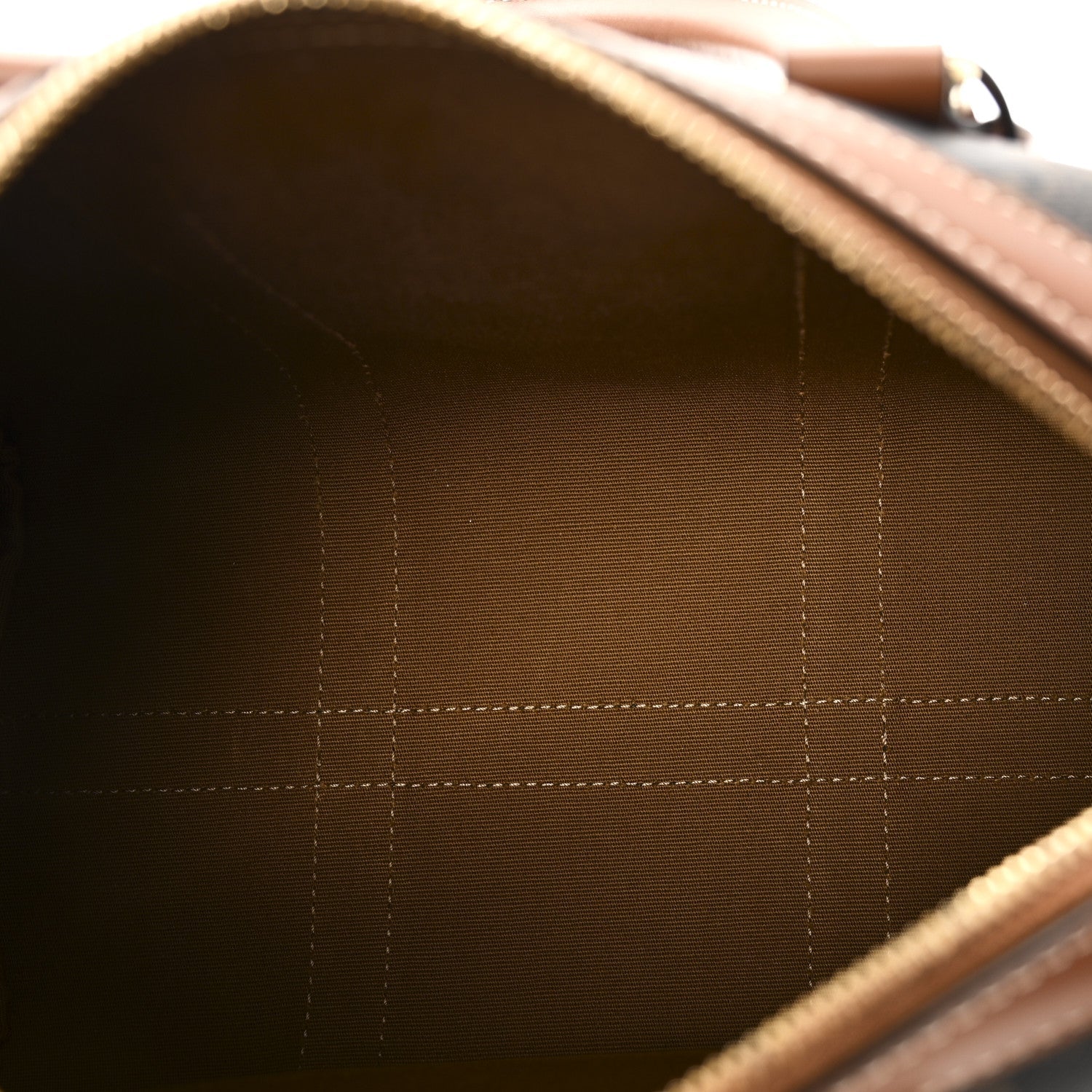 Triomphe Canvas Calfskin Medium Boston Bag Tan