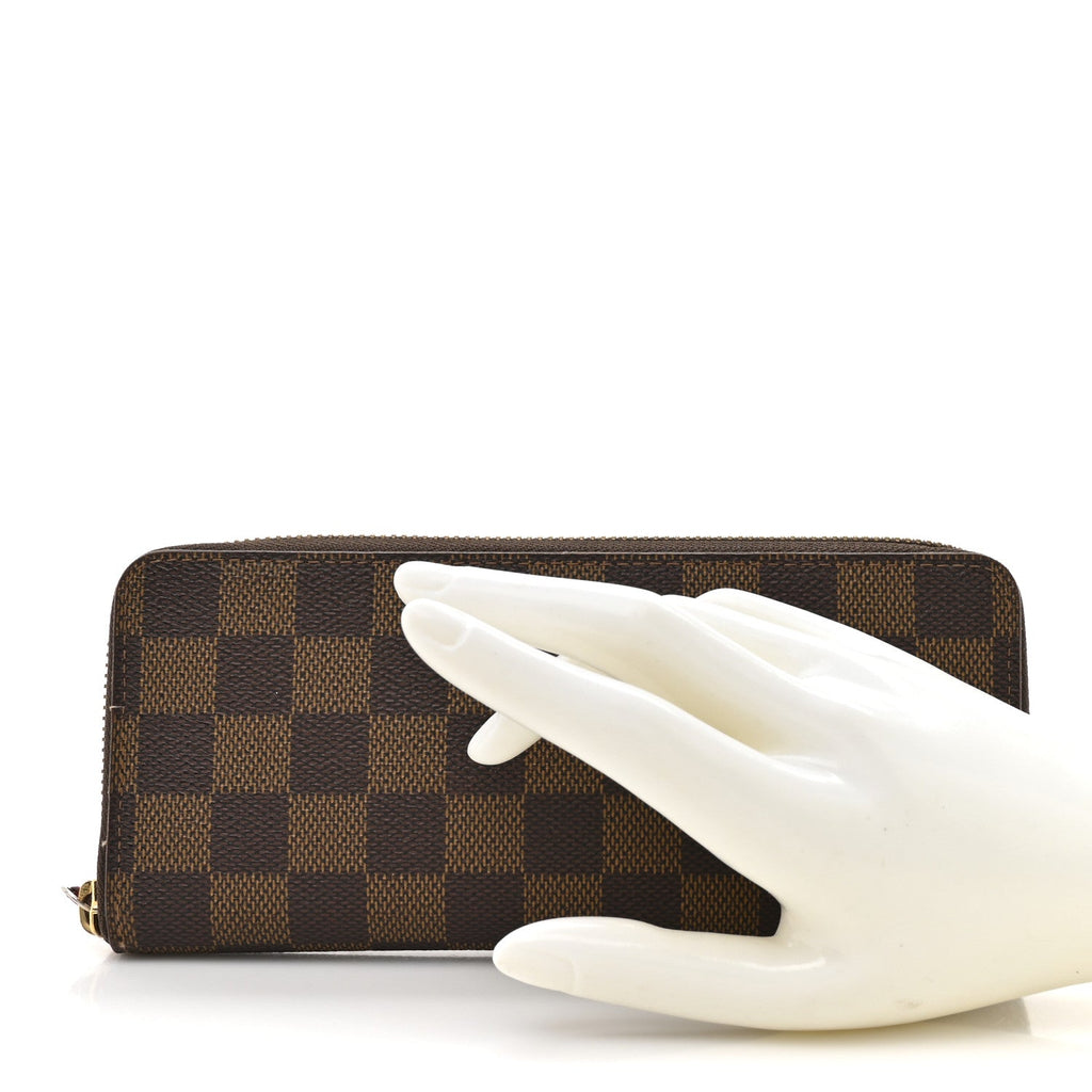 Damier Ebene Clemence Wallet Cherry