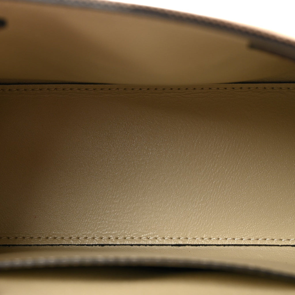 Calfskin Canvas Allover La Medusa Small Top Handle Handbag Brown