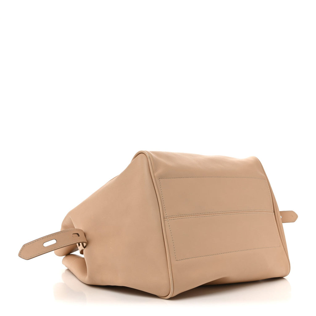 Calfskin Hollywood T Twist Tote Oat