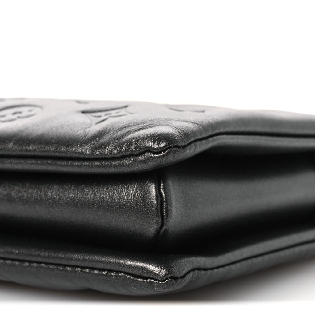 Lambskin Embossed Monogram Coussin PM Anthracite