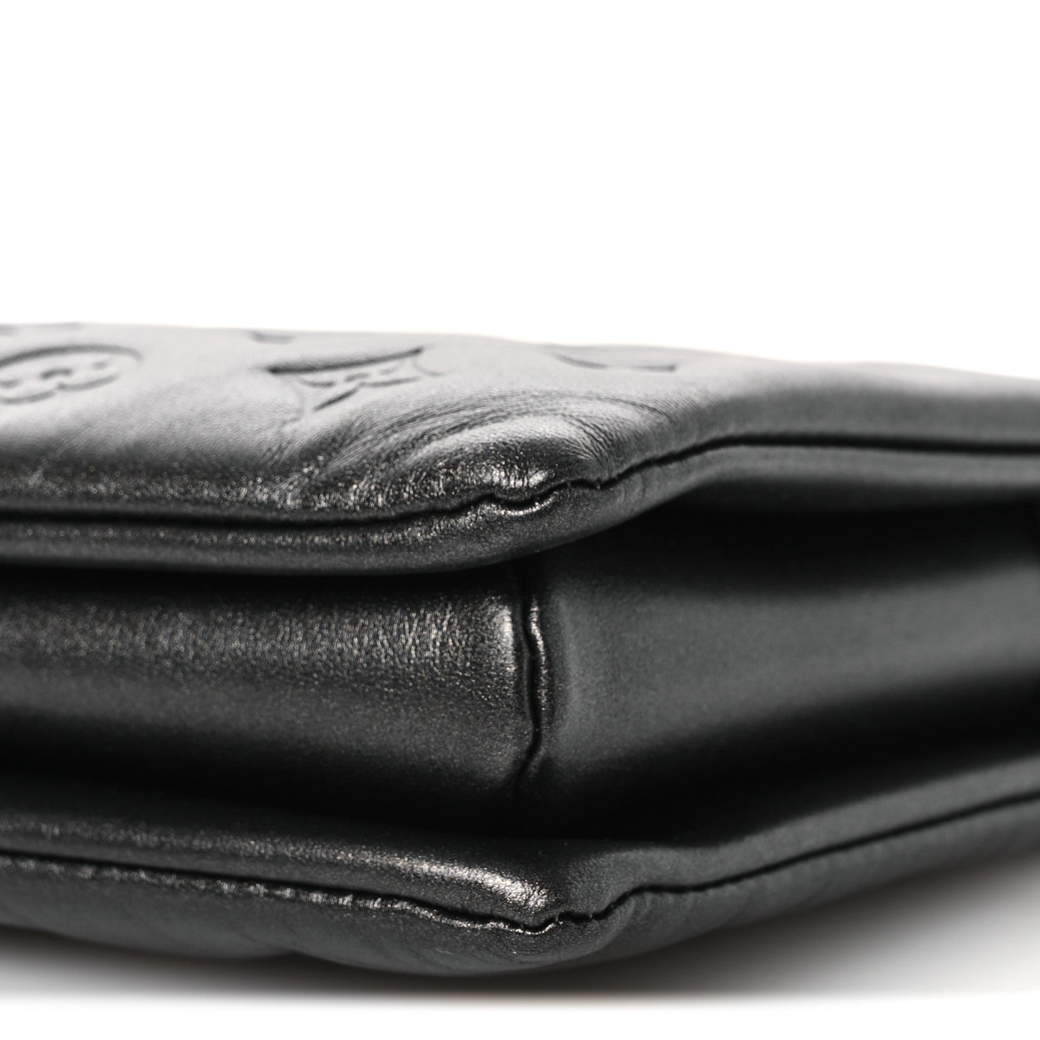 Lambskin Embossed Monogram Coussin PM Anthracite