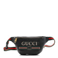 Grained Calfskin Small Logo Belt Bag Black