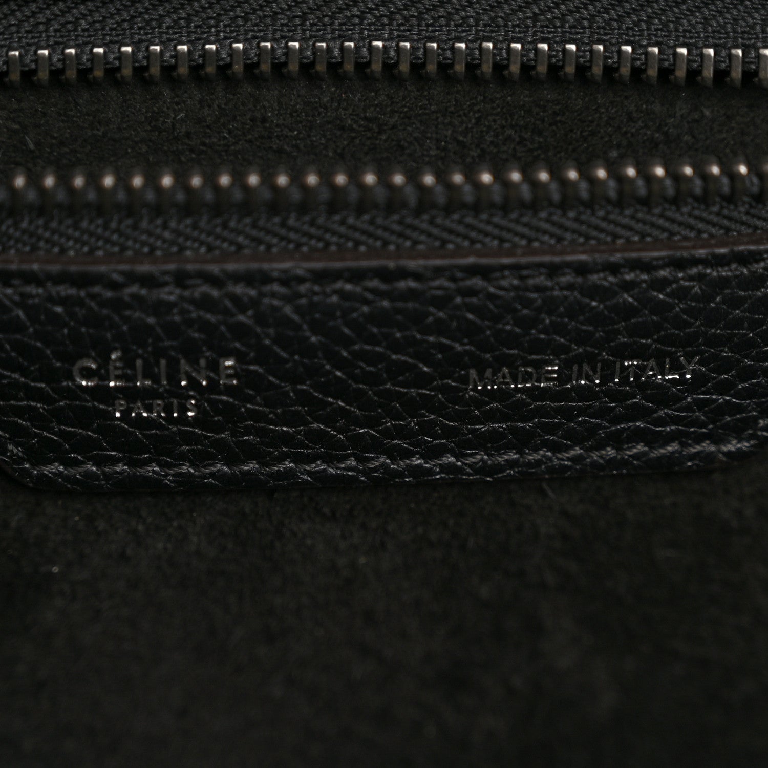 Drummed Calfskin Micro Luggage Black