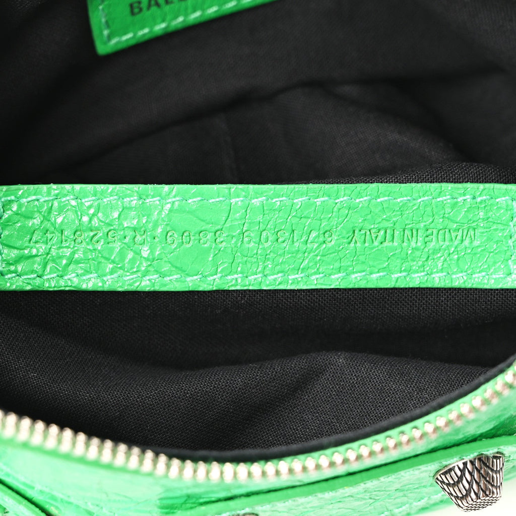 Agneau Arena Le Cagole Shoulder Bag XS Vivid Green