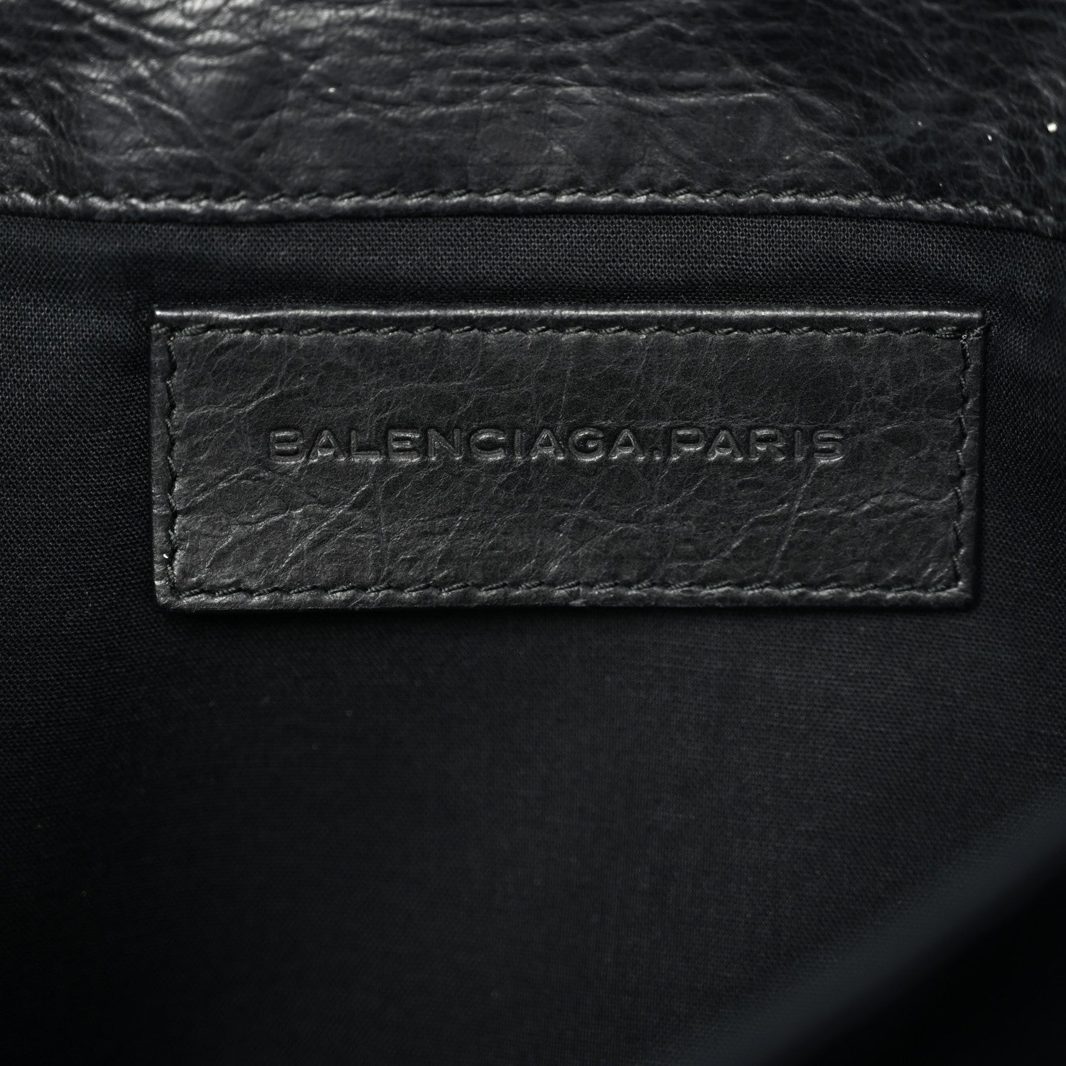 Agneau Giant 12 Silver Hardware Envelope Clutch Black