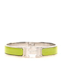 Enamel Narrow Clic Clac H Bracelet PM Vert Prairie