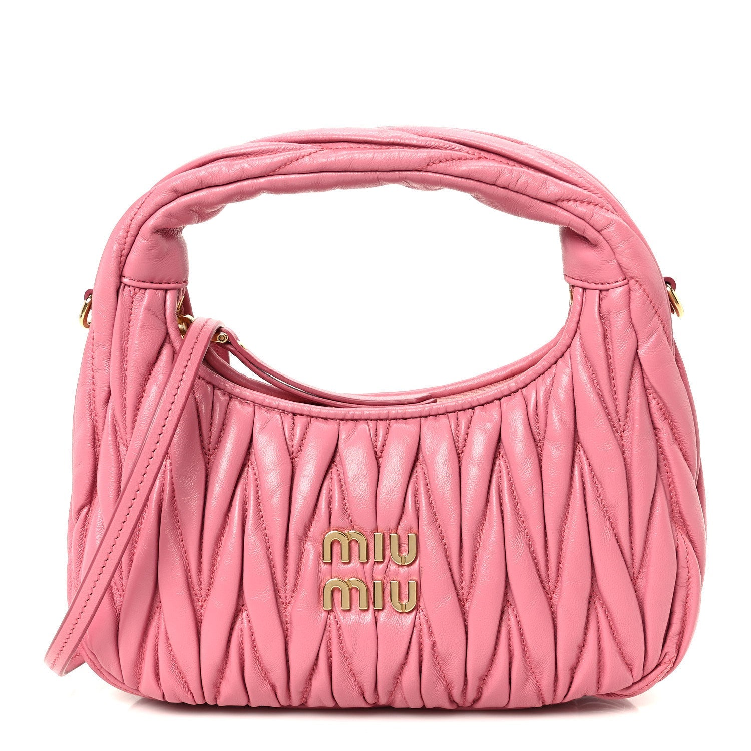 Nappa Matelasse Small Wander Hobo Pink