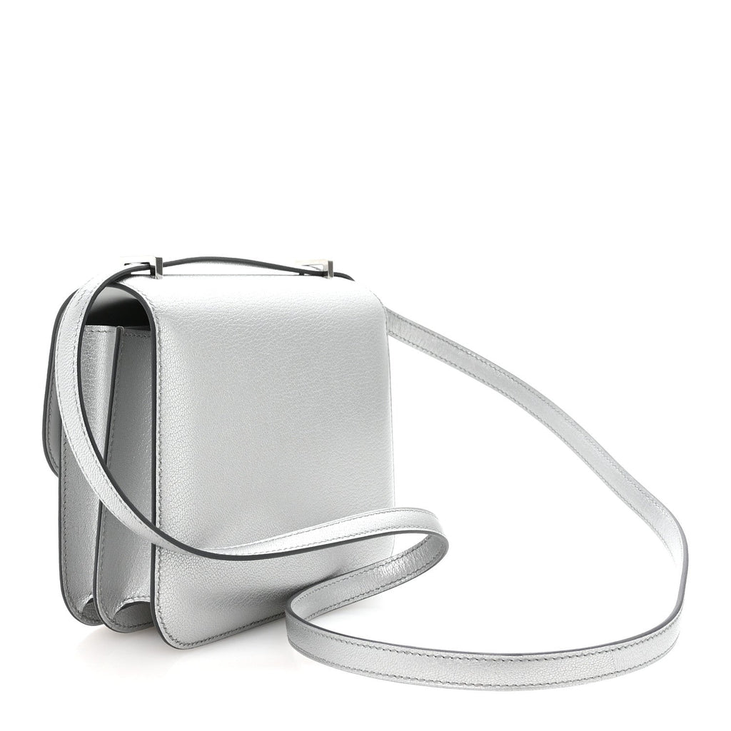 Metallic Chevre Chamkilight Constance 18 Argent