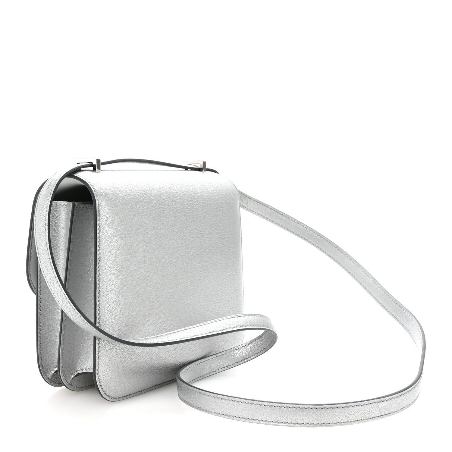 Metallic Chevre Chamkilight Constance 18 Argent