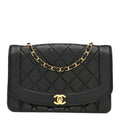 Lambskin Quilted Medium Single Flap Black