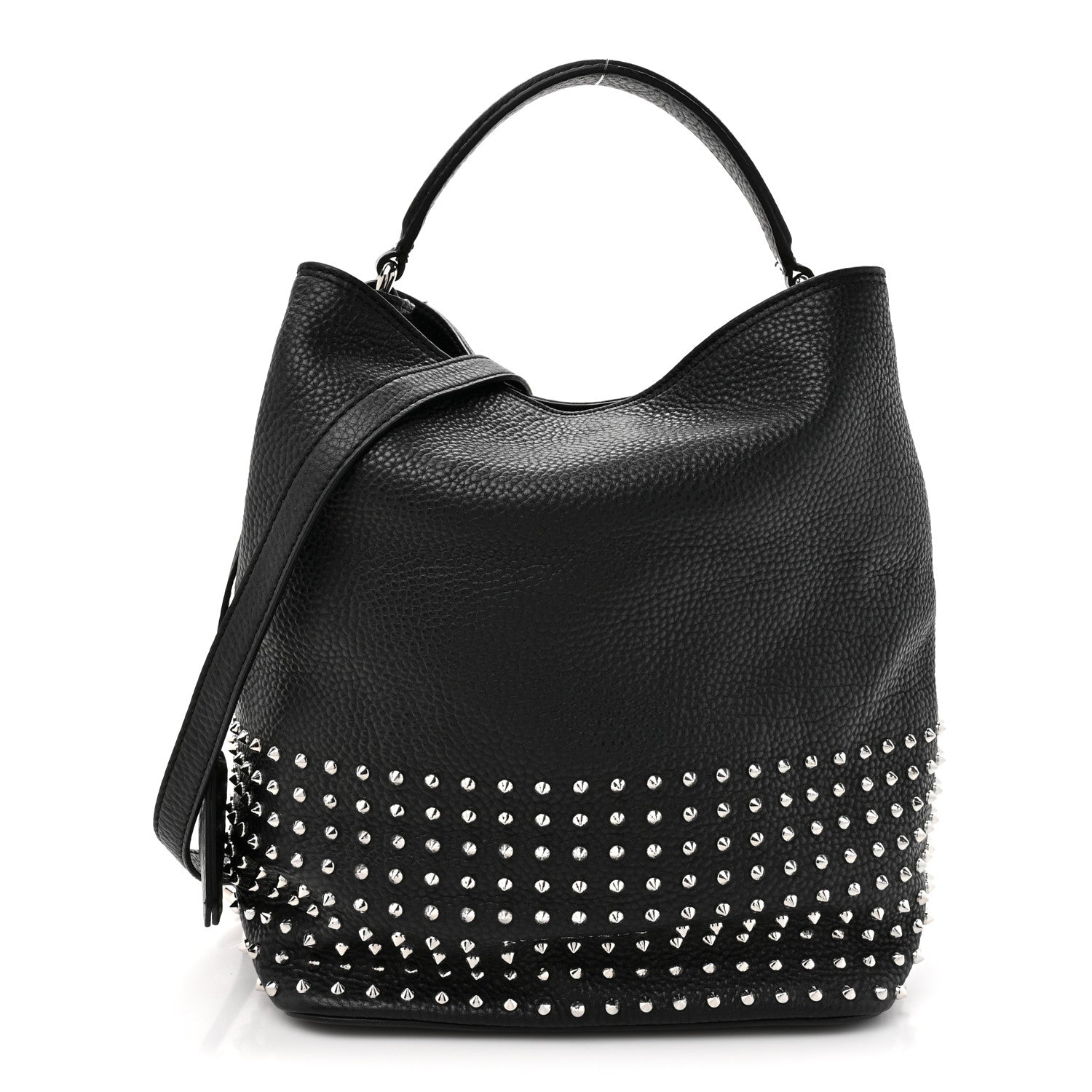 Calfskin Studded Medium Susanna Hobo Black