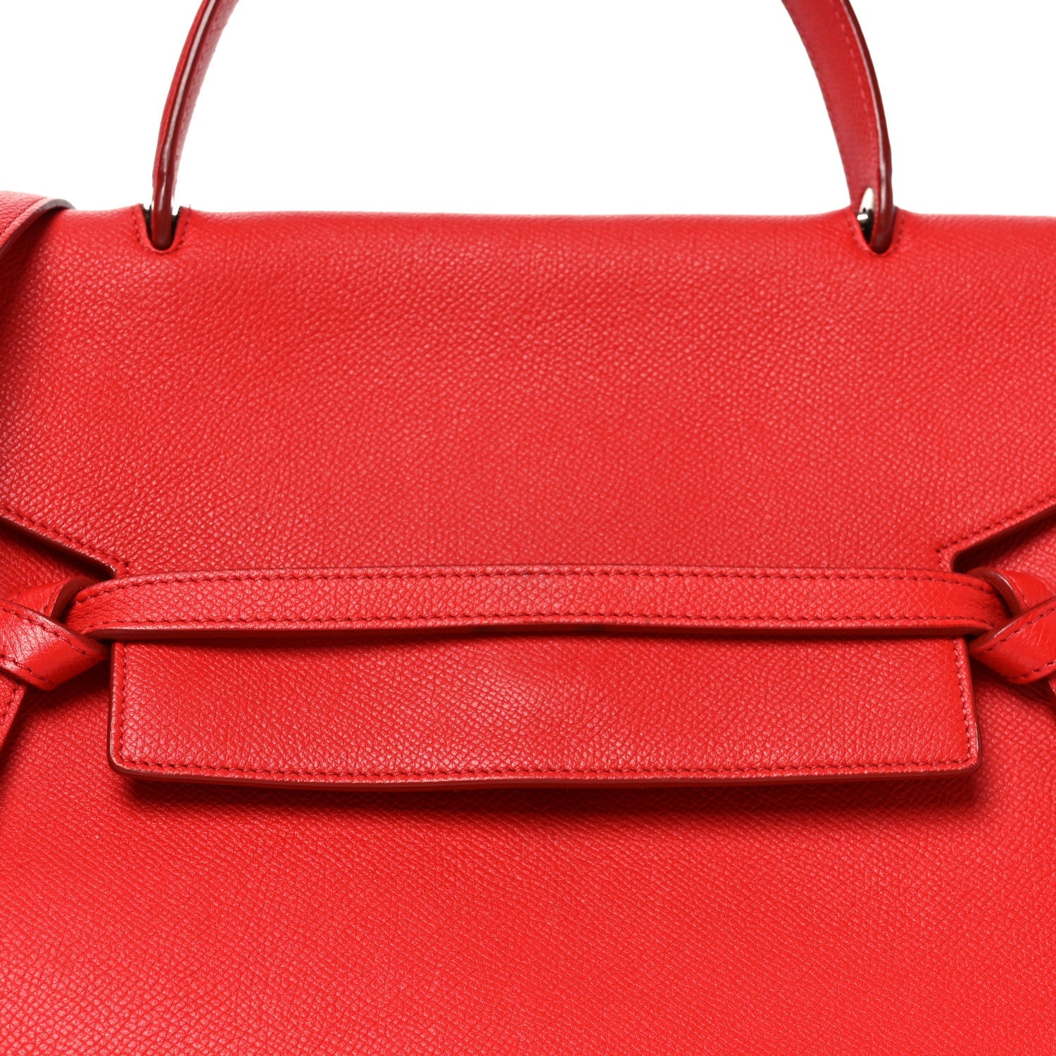 Grained Calfskin Mini Belt Bag Vermillion
